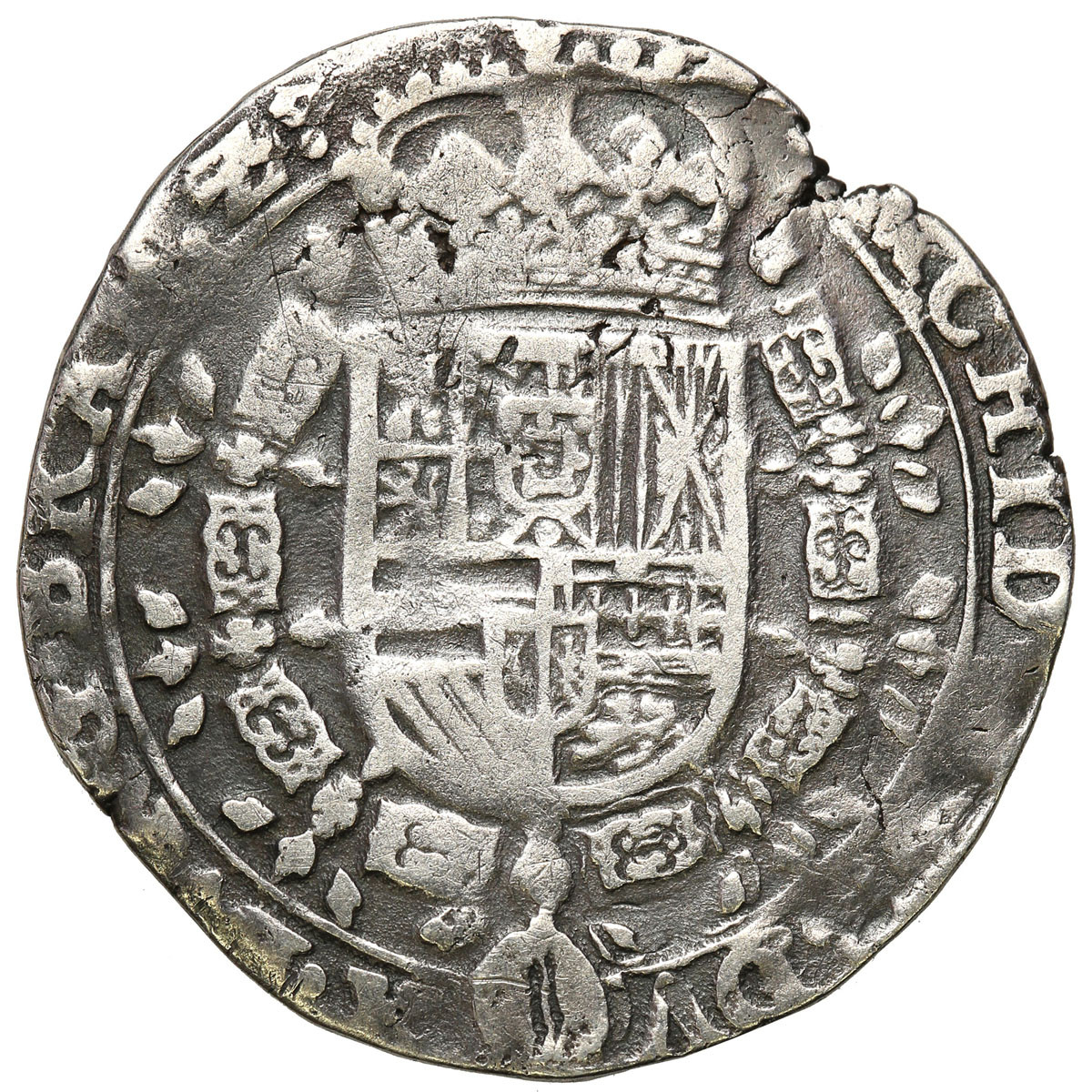 Niderlandy hiszpańskie, Filip IV (1621-1665). 1/4 patagona 1627, Bruksela